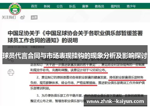 球员代言合同与市场表现挂钩的现象分析及影响探讨 球员代言合同与市场表现挂钩的现象分析及影响探讨